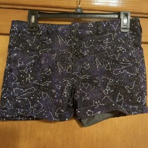 Black heart constellation shorts